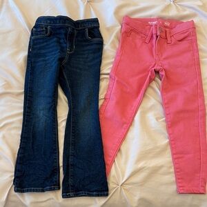 Girls Old Navy Denim and Pink Jeans Set
